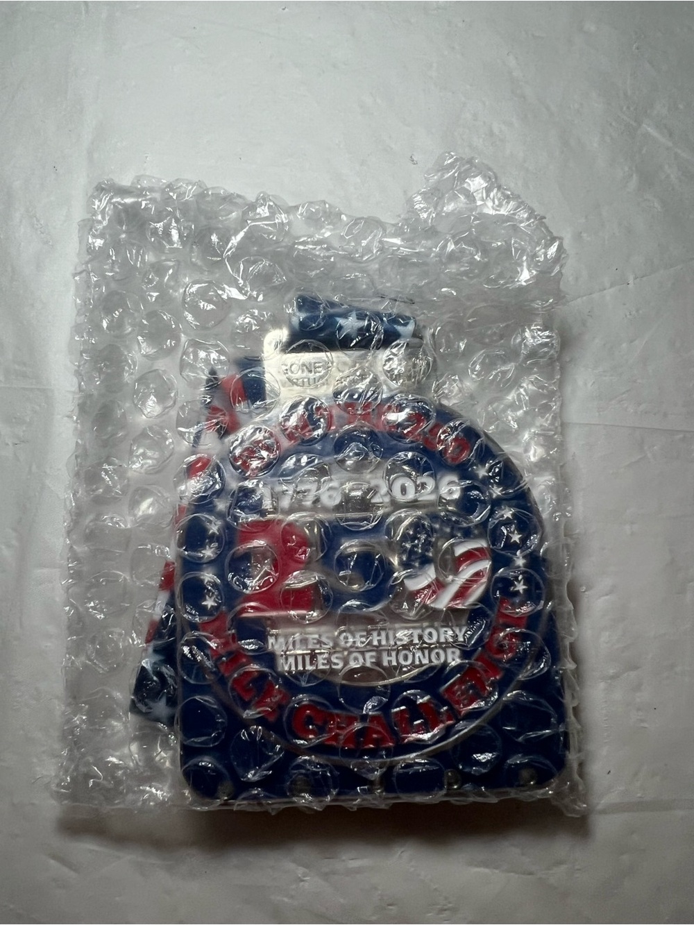 America with Gone For a Run's America 250 Virtual Challenge Medal with Tokens